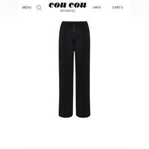 Cou Cou Intimates Brand New Black Jersey Pant. Size Large
